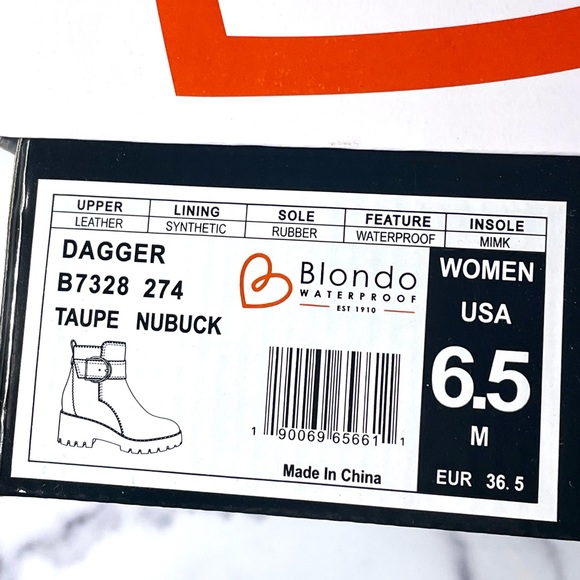 Blondo Dagger Taupe Waterproof Bootie Size 6.5 - Picture 15 of 15